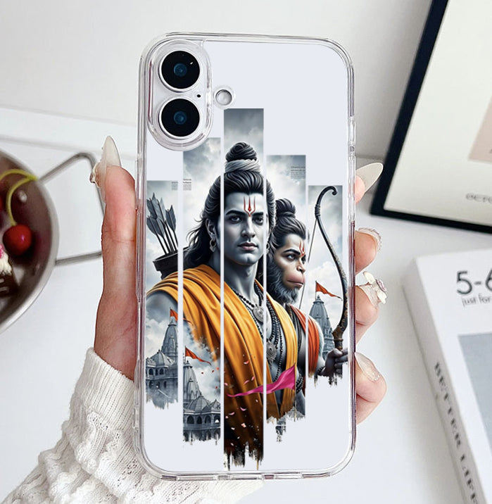 Ram ji Transparent Protective Phone Soft Silicone Case for iPhone.