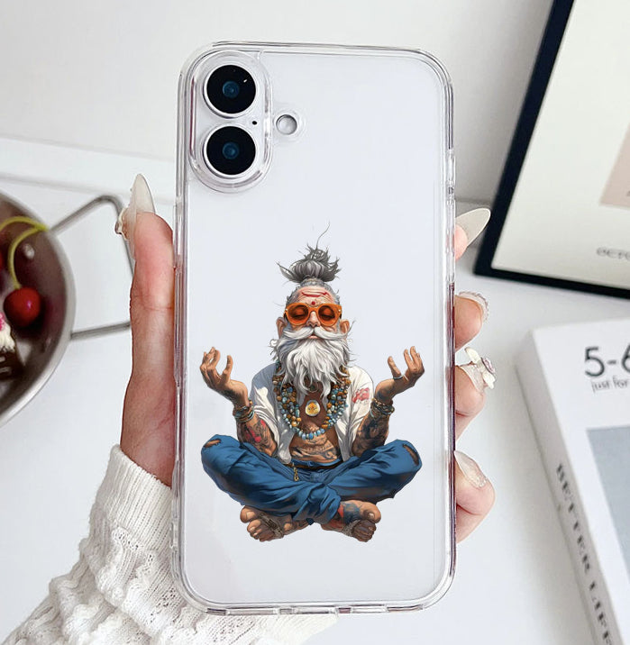 Peaceful buddha Transparent Shockproof Cover for iPhone.