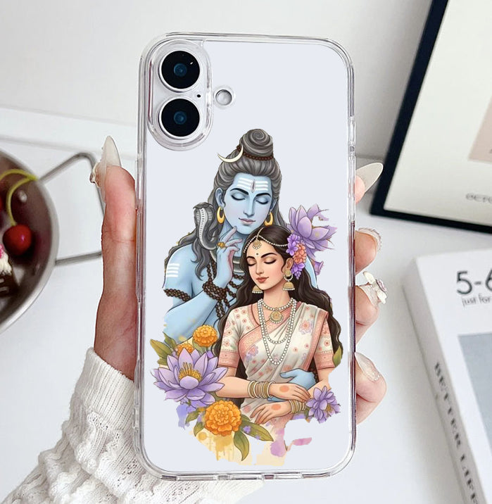 Divine Shiv Transparent Protective Phone Soft Silicone Case for iPhone.