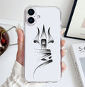 Shivaji Trishul Transparent Shockproof Cover for iPhone.